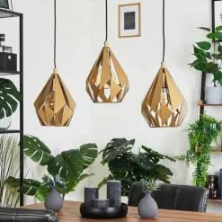 Suspension Tobas Or, 3 lumières