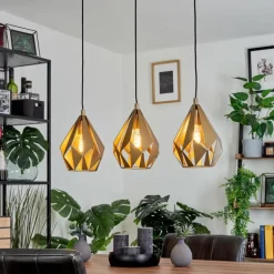 Suspension Tobas Or, 3 lumières