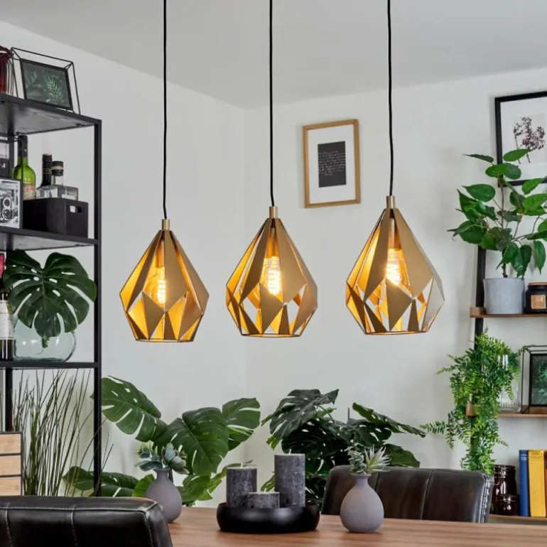 Suspension Tobas Or, 3 lumières