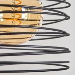 Suspension Tobuna Noir, 4 lumières