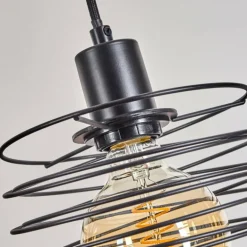 Suspension Tobuna Noir, 4 lumières