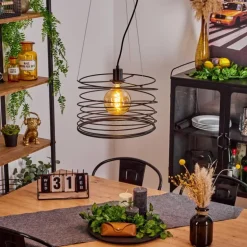 Suspension Tobuna Noir, 1 lumière