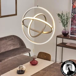 Suspension Toga LED Nickel mat, 3 lumières