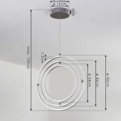 Suspension Toga LED Nickel mat, 3 lumières