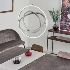 Suspension Toga LED Nickel mat, 3 lumières