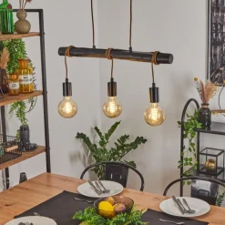 Suspension Toledo Noir, 3 lumières