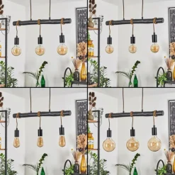 Suspension Toledo Noir, 3 lumières