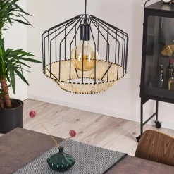 Suspension Tomu Noir, 1 lumière