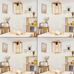 Suspension Torreglia Bois clair, 1 lumière