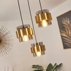 Suspension Traak Noir, 3 lumières