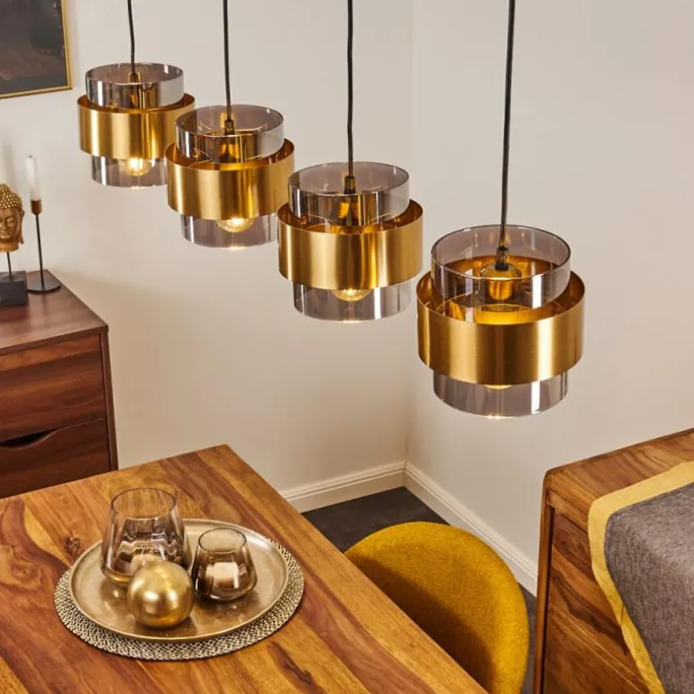 Suspension Traak Noir, 4 lumières