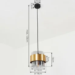 Suspension Traak Noir, 1 lumière