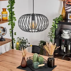 Suspension Trapichera Noir, 1 lumière