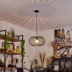 Suspension Trapichera Noir, 1 lumière