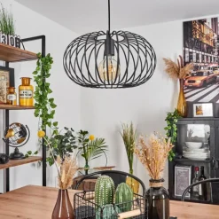 Suspension Trapichera Noir, 1 lumière