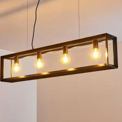 Suspension Traryd Noir, 4 lumières