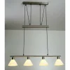 Suspension Trio 3751 Acier inoxydable, Nickel mat, 4 lumières