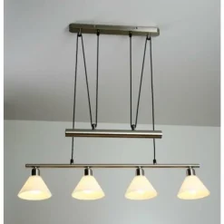 Suspension Trio 3751 Acier inoxydable, Nickel mat, 4 lumières