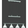 Suspension Trio 3751 Acier inoxydable, Nickel mat, 4 lumières