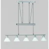 Suspension Trio 3751 Acier inoxydable, Nickel mat, 5 lumières