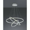 Suspension Trio Aaron LED Nickel mat, 1 lumière, Télécommandes, Changeur de couleurs