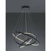 Suspension Trio Aaron LED Anthracite, 1 lumière, Télécommandes, Changeur de couleurs