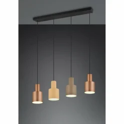 Suspension Trio AGUDO Noir, 4 lumières