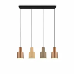 Suspension Trio AGUDO Noir, 4 lumières