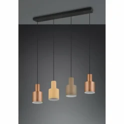 Suspension Trio AGUDO Noir, 4 lumières