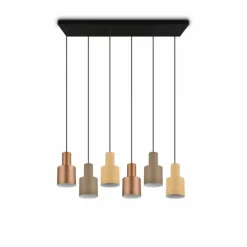Suspension Trio AGUDO Noir, 6 lumières
