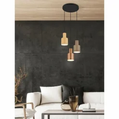 Suspension Trio AGUDO Noir, 3 lumières