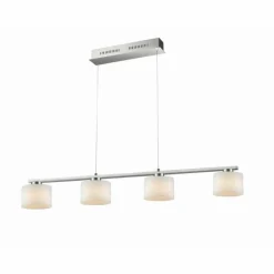 Suspension Trio ALEGRO LED Nickel mat, 4 lumières
