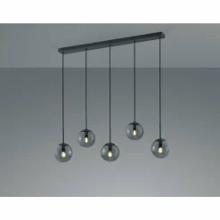Suspension Trio Balini LED Anthracite, 5 lumières