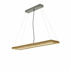 Suspension Trio Brad LED Bois clair, 1 lumière