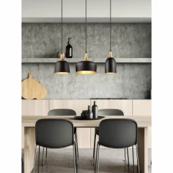 Suspension Trio Chiraz Noir, 3 lumières