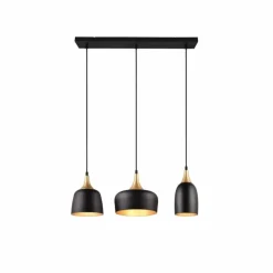 Suspension Trio Chiraz Noir, 3 lumières