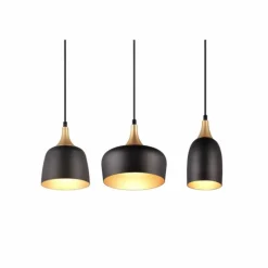 Suspension Trio Chiraz Noir, 3 lumières