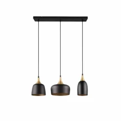 Suspension Trio Chiraz Noir, 3 lumières