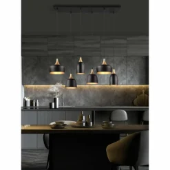 Suspension Trio Chiraz Noir, 6 lumières