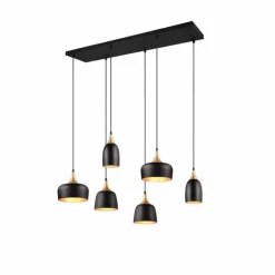 Suspension Trio Chiraz Noir, 6 lumières