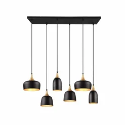 Suspension Trio Chiraz Noir, 6 lumières