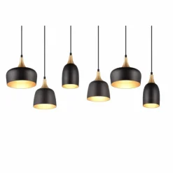 Suspension Trio Chiraz Noir, 6 lumières