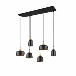 Suspension Trio Chiraz Noir, 6 lumières