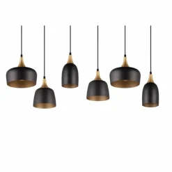 Suspension Trio Chiraz Noir, 6 lumières
