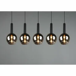 Suspension Trio Clayton Noir, 5 lumières