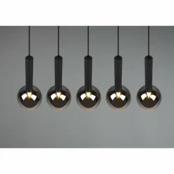 Suspension Trio Clayton Noir, 5 lumières