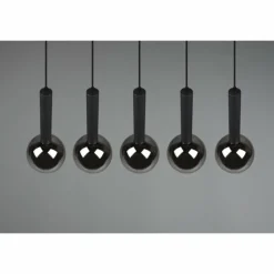Suspension Trio Clayton Noir, 5 lumières