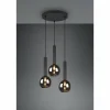 Suspension Trio Clayton Noir, 3 lumières