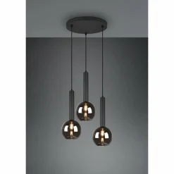 Suspension Trio Clayton Noir, 3 lumières