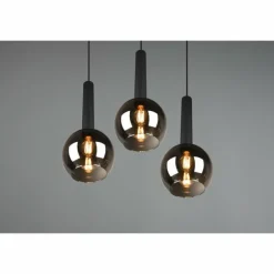 Suspension Trio Clayton Noir, 3 lumières